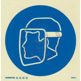 Marine Mandatory Sign: Face Shield Symbol